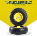 (2-Pack) 10-Inch Solid Tire Wheels - Replacement 4.10/3.50-4" Flat Free Tires and Wheels with 5/8" Axle Bore Hole Bearings, 2.17" Offset Hub -Perfect for Hand Truck, Wheelbarrow, Gorilla Carts - Image 5