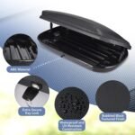 Rooftop Cargo Box Carrier,Dual-Side Opening Roof Mount Travel Luggage Storage Capacity,165Lbs Weight Capacity with Secure Straps&Keys, Vehicle Hard-Shell Carriers,Black - Image 3