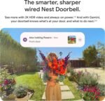 Google Nest Doorbell (Wired, 3rd Gen) - 2K Video and Gemini, Live View, Night Vision, 2-Way Audio - Works with Google Home - 2025 Model - Linen - Image 4