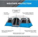 CORE Instant Cabin Tents with LED Lights | 6 Person / 9 Person / 12 Person Family Multi Room Lighted Pop Up Tents for Camping | Included Storage Pockets for Camping Accessories - Image 4