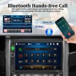 Car Stereo Double Din Bluetooth Car Radio 7 Inch MP5 Player HD Touch Screen FM Radio Audio Receiver AUX in USB TF Card Input UNITOPSCI Multimedia Player Mirror Link with Backup Camera - Image 3