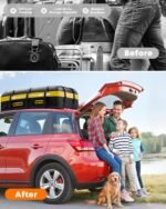 21 Cubic Feet Rooftop Cargo Carrier Bag, Waterproof Zip Soft Roof Top Cargo Bag with Anti-Slip Mat, Luggage Lock, 2 Reflective Strips, 6 Door Hooks, Storage Bag, for All Cars with/Without Rack - Image 5