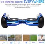 8.5” All Terrain Hover Board for Adults, Hoover Board with Bluetooth and LED Lights, UL2272 Safety Certified (Blue) - Image 6