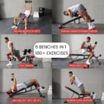 Finer Form Multi-Functional FID Weight Bench for Full All-in-One Body Workout – Hyper Back Extension, Roman Chair, Adjustable Ab Sit up Bench, Incline Decline Bench, Flat Bench - Image 4