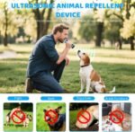 SAMULE Ultrasonic Dog Bark Deterrent Device 30 FT Handheld Anti Barking Control Device LED Barkshield for Dogs Puppy Training Tools with 5 Modes & USB-C Rechargeable for Indoor Outdoor - Image 3