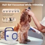 Dog Grooming Kit with Vacuum, All-in-One Pet Grooming Vacuum for Dogs and Cats, Low Noise Pet Hair Clipper & Shedding Brush, Dog Hair Remover, Cat Pet Groomer Set with Cleaning Brushes, White - Image 5