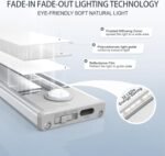 6 Pack Under Cabinet Lighting Wireless, 32 LED Rechargeable Battery Motion Sensor Light Indoor, Stick On Magnetic Closet Lights, Under Counter Lights for Kitchen, Stairs, White 8 in - Image 4