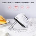 Handmixer Electric Handheld - 7 Speed Portable Kitchen Mixer Electric with 5 Stainless Steel Accessories Whisk, Food Beater for Whipping Mixing Cookies Cakes Eggs Dough - Image 4