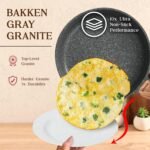 Bakken-Swiss 20-Piece Kitchen Cookware Set – Granite Non-Stick – Eco-Friendly – for All Stoves & Oven-Safe - Marble coating - Image 6
