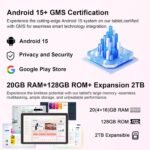 Android 15 Tablet 10 Inch, 20GB RAM+128GB ROM/ 2TB Expandable, 2.0GHz Quad-core Processor, 1280*800 HD Screen, 5G WiFi6 BT 5.0, 2 in 1 Tablets with Keyboard Case Mouse Stylus, Widevine L1 Pink - Image 6