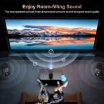 [Electric Focus] Projector with WiFi and Bluetooth, Native 1080P 15,000 Lumens 4K Supported, Agreago Outdoor Movie Projector for Home Theater UP to 300", for iOS/Android/TV Stick/HDMI/USB - Image 4