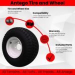 Antego Tire & Wheel - Set of Two 18x9.50-8 4 Ply Tire & Wheel Assemblies | White 8x7 Wheel | Direct Replacement for Toro/Exmark 110-6883, 120-2249 | Suitable for Golf Carts & Some Craftsman Mowers - Image 3