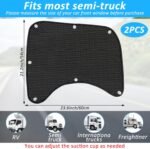 2PCS 24x22 Inch Side Window Sunshades for Semi-Truck Car Side Window Shade with Suction Cups for Volvo VNL Freightliner International Trucks RV Semi Truck Accessories - Image 3
