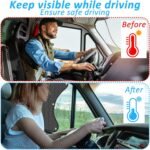 2PCS 24x22 Inch Side Window Sunshades for Semi-Truck Car Side Window Shade with Suction Cups for Volvo VNL Freightliner International Trucks RV Semi Truck Accessories - Image 4