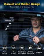 GKU Dash Cam Front and Rear Camera – 4K+1080P Dual Dash Camera for Cars with 64GB SD Card, 5GHz WiFi & App Control, Night Vision, Parking Mode, G-Sensor, Loop Recording, WDR, 170° Wide Angle - Image 4