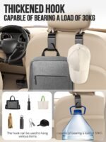 Backseat Car Organizer(20 Storage Pockets),Come with Free 1 Seat Net and 2 Headrest Hook, Touch Screen Tablet Holder, Divider for Driving Safely Children & Pets…, Car Organizer (black) - Image 4