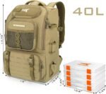 KastKing KarryAll Fishing Tackle Backpack with Rod Holder 4 Tackle Boxes,40/26L Tackle Bag Storage Fishing Gear and Equipment - Image 3