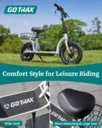 Gotrax Adult Electric Scooter with Seat, Max 19-25miles Range, 15.5-20mph Power by 350W-500W Motor, All-Terrain Tire & Wider Deck & Soft Cushioning Seat with Carry Basket - Image 4
