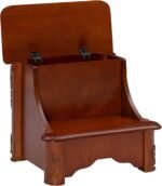 Powell Woodbury Mahogany Bed Step with Storage, Information, Lightly Distressed Woodbury Mahogany, 20 x 17.75 x 17.25 - Image 9
