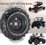 25X8-12 ATV/UTV Mud-Terrain Tires with Rims, 6PR Heavy Duty 6-Ply All Terrain Tires, for ATV/UTV, Four-Wheel Vehicles, Karts, Golf Carts, Flat/Mud Tracks - Image 5