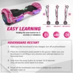 Hover Board for Kids, with Bluetooth Speaker and LED Lights 6.5" Self Balancing Scooter Hover Board for Kids Ages 6-12 (Pink) - Image 6