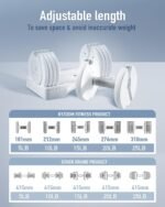 BYZOOM FITNESS Adjustable Dumbbell – 12.5/25lb Single Unit OR Set of 2 – 5-in-1 Adjustable Weight for Home Gym, Strength Training & Fitness Workouts, White OR Black - Image 4
