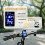 1000W Folding Electric Bike, 48V 20AH Large Removable Battery E Bike, 30+MPH, 80 Miles Max Range, 20" Fat Tire Electric Bike for Adults, Adult Electric Bicycles for Commute Beach Snow - Image 4