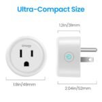 GHome Smart Mini Wi-Fi Plug, Smart Home Wi-Fi Outlet Compatible with Alexa, Google Home & IFTTT, No Hub Required, UL Certified, 2.4G WiFi Only, 2 Count (Pack of 1), White - Image 7