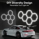 MODERN Hexagon LED Light,105W 12600LM 6500K, 3 Hexagonal LED Shop Light for Auto Shops, Malls & Work Areas - Image 3