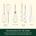 Cuisinart HM-90BCS Power Advantage Plus 9-Speed Handheld Mixer with Storage Case, Brushed Chrome - Image 4