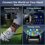 Smart Watch for Men Women, 1000mAh Battery 100-Day Standby Time, 1.85" HD Screen Fitness Tracker, 110+ Sport Modes, IP68 Waterproof, Heart Rate/Sleep Monitor, Fitness Watch for Android/iPhone(Black) - Image 4