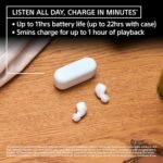 Sony WF-C510 Truly Wireless in-Ear Bluetooth Earbud Headphones with up to 22-Hour Battery, Multipoint-Connection, Mic and IPX4 Water Resistance, White- New - Image 4