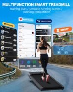 WELLFIT Walking Pad Treadmill with 10% Incline, Under Desk Treadmills for Home Office, Portable Small Walking Pad with Remote Control, 265 lbs Capacity, 2.5HP, Work with KINOMAP Apple Health - Image 3