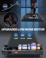 WELLFIT Walking Pad Treadmill with 10% Incline, Under Desk Treadmills for Home Office, Portable Small Walking Pad with Remote Control, 265 lbs Capacity, 2.5HP, Work with KINOMAP Apple Health - Image 5