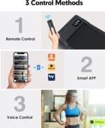 WELLFIT Walking Pad Treadmill with 10% Incline, Under Desk Treadmills for Home Office, Portable Small Walking Pad with Remote Control, 265 lbs Capacity, 2.5HP, Work with KINOMAP Apple Health - Image 7