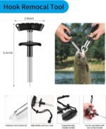 Fishing Tool Kit - Fishing Pliers, Hook Remover, Fish Gripper，Fish Scale, Fish Knife, Saltwater Fishing Gear with Sharpeners, Best Gifts for Men - Image 4