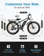 AMYET EB26 Electric Bike for Adults Peak 1500W Electric Bicycle 48V 15AH (720WH) Battery Electric Bike 26" Fat Tire Mountain 28mph 7 Speed Gears Ebike - Image 5