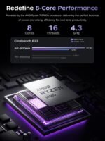 2025 Gaming Laptop, 15.6inch Laptop Computer with AMD Ryzen 7 5700U(8C/16T, Up to 4.3GHz), 16GB RAM 512GB NVMe SSD Windows 11 Laptop, Radeon RX Vega 8 Graphics,WiFi 6 - Image 3
