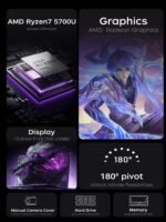 2025 Gaming Laptop, 15.6inch Laptop Computer with AMD Ryzen 7 5700U(8C/16T, Up to 4.3GHz), 16GB RAM 512GB NVMe SSD Windows 11 Laptop, Radeon RX Vega 8 Graphics,WiFi 6 - Image 4