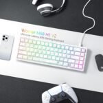 Womier M68 HE V2 Rapid Trigger Keyboard 60% Percent, Hall Effect Topographic Gaming Keyboard, Wired RGB Custom Mechanical Key Board with Magnetic Switch, PBT Keycaps for Mac/Win (White) - Image 5