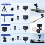 DJI Osmo Action 5 Pro Standard Combo,with 58 Piece Accessory Kit+ 64GB Card - Waterproof Action Camera with 1/1.3" Sensor, 4K/120fps Video, Action Camera 4K Ideal for Sports (Total 1 Battery) - Image 3