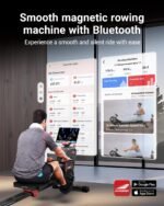 HARISON Rowing Machines for Home, Magnetic Rower Machine with US Mute System, Bluetooth, App Supported, Smooth & Quiet Slide Rail,350 LB Weight Capacity and Free Courses - Image 6