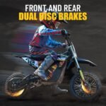 KOOZ HP112E 36V 1000W Electric Dirt Bike for Kids, 3 Speed Modes Teen Electric Motorcycle Up to 18 MPH & 15 Miles Long-Range, Dual Suspension & Disc Brake, 16" Sturdy Tire for Kids Teenagers - Image 4