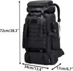 YFREAL 80L Hiking Camping Backpack,Hunting Backpack for Outdoor,Large Pack Waterproof,Tactical Backpack for Men Women - Image 3