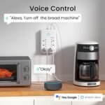 GHome Smart Plug Outlet Extender, USB Wall Charger with 3 Individual Smart Outlets and 3 Smart USB Ports, Works with Alexa Google Home, Surge Protector Plug Extender for APP Control,15A/1800W - Image 3