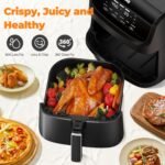 DEIME Air Fryer 7.2 QT 1700W Oilless Oven Healthy Cooker Air Fryers Large Capacity with 8 Presets, LCD Touch Screen, Customerizable Cooking, Non-Stick Basket (Black) - Image 4