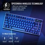 ASUS ROG Azoth Wireless Mechanical Gaming Keyboard – 75% TKL, Tri-Mode Connectivity, Hot Swappable Pre-lubed ROG NX Snow Linear Switches, PBT Keycaps, RGB, OLED Display, PC/Mac Support - Black - Image 3