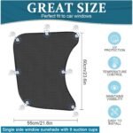 2 Pack Semi Truck Window Shades - Side Window Sun Shade with Suction Cup - 23.6"x21.6" Sun Shade for RV Truck - Glare Shield and UV Ray Protection forTruck Driver - Image 5