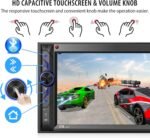 Double Din Car Stereo with Bluetooth: 7inch HD Car Multimedia Receiver – Car Audio MP5 Player | LCD Capacitive Touchscreen | Phonelink | Backup Camera | USB/SD/AUX Input | AM FM Car Radio | SWC - Image 4