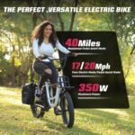 Windone E20/K2 Electric Bike for Adults | 350/750W Peak Ebike | Up to 20/28MPH | 40/46.6 Miles Range (PAS) | 374/646Wh Battery | All-Terrain 20" Fat Tires | UL 2849 Certified - Image 3